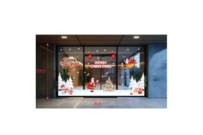 Combo Decal Noel Dán Kính – Tạo Không Khí Lễ Hội Cho Mọi Không Gian