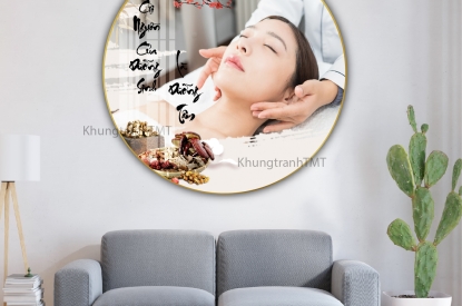 Khung tranh tráng gương - Khung tranh tròn - Tranh dưỡng sinh