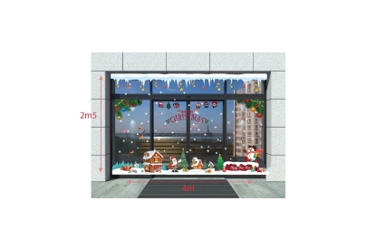 Decal Trang Trí Noel Văn Phòng – Mẫu Dán Kính Cỡ Lớn Đẹp Nhất 2025