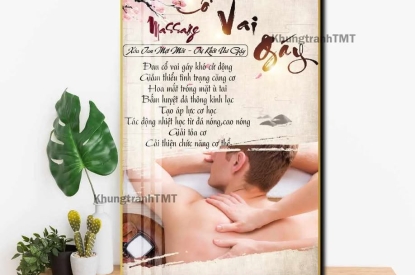 KHUNG TRANH TRÁNG GƯƠNG MASSAGE CỔ VAI GÁY-TẠO KHÔNG GIAN THOẢI MÁI ,MÔI TRƯỜNG CHUYÊN NGHIỆP CHO SPA CỦA BẠN