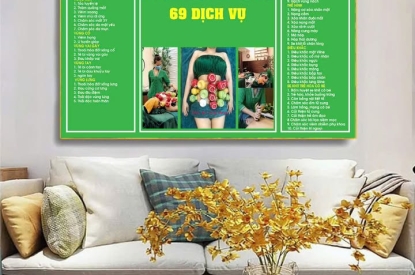 💎 HÃY ĐẦU TƯ CHO SPA CỦA BẠN 🌿KHUNG TRANH “69 DỊCH VỤ DƯỠNG SINH NGŨ HÀNH”