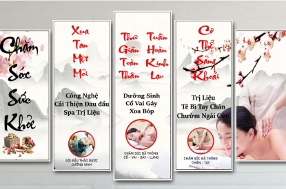 🌿 TRANH SPA DƯỠNG SINH ĐÔNG Y – VẺ ĐẸP TỪ TINH HOA PHƯƠNG ĐÔNG 🌿