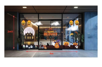 Decal Halloween Cửa Kính Khổ Lớn – Thiết Kế Rùng Rợn, Độc Lạ, Không Đụng Hàng