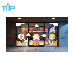 decal trang trí, bắt mắt, tinh tế, sống động thẩm mĩ dành riêng cho lễ hội trăng tròn, tết trung thu , tết thiếu nhi mẫu 8