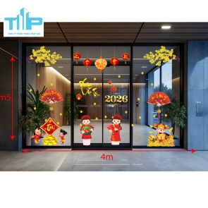 ✨ Bộ Decal Trang Trí Tết 2026 – Rước Lộc Vào Nhà, Đón Xuân Phú Quý ✨ mẫu 15 