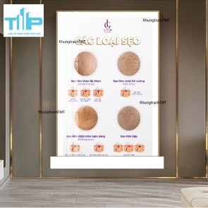 khung tranh điều trị và chăm sóc da trang trí spa, thẩm mỹ viện 