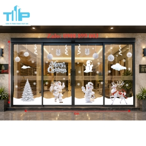 Decal Noel Dán Kính Đẹp – Giải Pháp Trang Trí Giáng Sinh Nhanh, Gọn, Ấn Tượng - mẫu 69