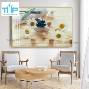 Khung tranh tráng gương - trang trí tiệm spa-nghệ thuật