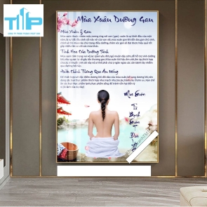 Khung tranh tráng gương - Mùa xuân dưỡng gan - Dưỡng sinh 