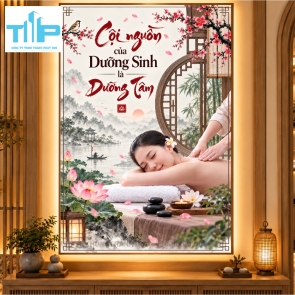 Bộ tranh tráng gương dưỡng sinh theo mùa - sắc nét, bền đẹp phù hợp decor phòng khám, massage trị liệu