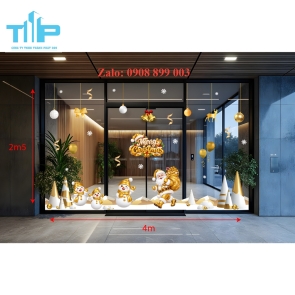 Decal Noel Dán Kính – Tổng Hợp Mẫu Decal Giáng Sinh Đẹp Và Ấn Tượng - mẫu 70