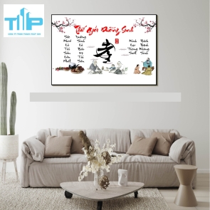 Khung tranh tráng gương thế giới dưỡng sinh 