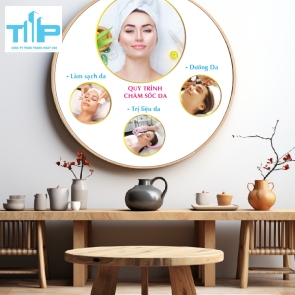 Khung tranh tráng gương- Tranh tròn Quy trình chăm sóc da