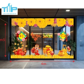 Decal Cửa Kính Tết 2026 Đẹp, Đa Dạng Mẫu Mã – Đặt Ngay Tại Thành Phát Decor mẫu 31