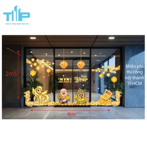 Mẫu mới 2026 - Bộ Decal Tết 2026 Phát Tài – Thần Tài & Di Lặc Rước Lộc  mẫu 74