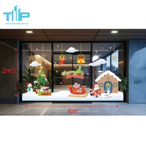 Combo Decal Noel Cực Hot – Cây Thông, Người Tuyết, Merry Christmas mẫu 31