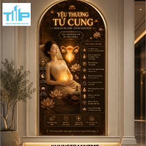 Tranh vòm chăm sóc dưỡng sinh toàn diện - khung tranh tráng gương sắc nét