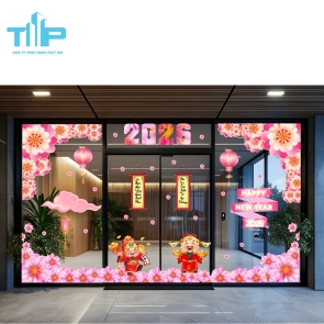 Decal Tết Hoa Đào Hồng Rực – Mang Về May Mắn & Tài Lộc Cho Năm Mới! mẫu 34