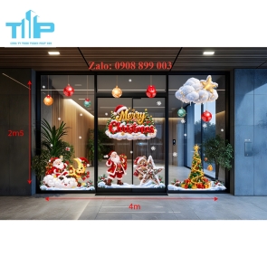 Mẫu Decal Noel Đẹp, Ấn Tượng – Trang Trí Giáng Sinh Cho Mọi Không Gian - mẫu 71