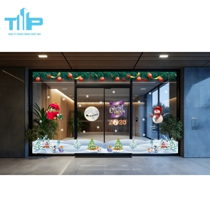 Decal Noel Người Tuyết & Ông Già Noel – Mùa Đông Ấm Áp Yêu Thương mẫu 57