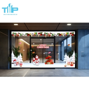 🎄✨ Trang Trí Giáng Sinh Lung Linh – Biến Mặt Tiền Thành “Góc Check-in Triệu Like”! ✨🎅 mẫu 58