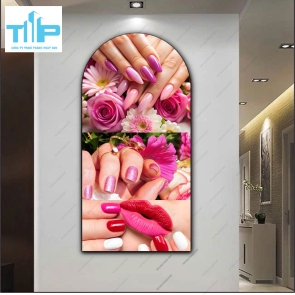 Những mẫu nail ombre nhiều màu sắc -  Tranh tráng gương khung vòm sang trọng