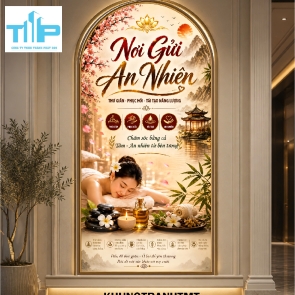 Khung tranh vòm dưỡng sinh - Massage trị liệu và thư giãn toàn thân