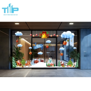 🦌 Decal Noel Ông Già Noel Cưỡi Tuần Lộc – Thiết Kế Sinh Động, Đem Không Khí Lễ Hội Về Ngay Trước Cửa! mẫu 60