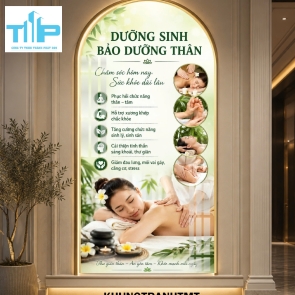 Dưỡng sinh bảo dưỡng thân, đả thông kinh lạc, - Tranh vòm tráng gương treo tường spa, dưỡng sinh