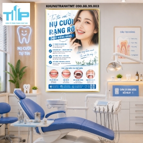 Mẫu tranh chỉnh nha, làm trắng răng công nghệ mới cho phòng khám nha khoa