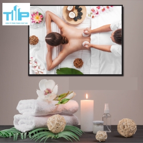 Khung tranh tráng gương - Spa - Massage body
