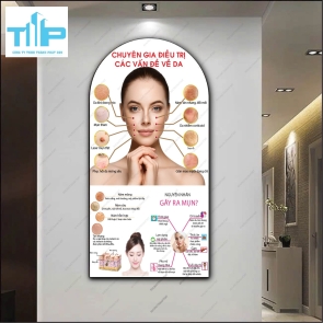 Chuyên gia điều trị chăm sóc các vấn đề về da - Công nghệ triệt lạnh cao cấp - Tranh vòm tráng gương trang trí spa