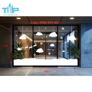 Mẫu Decal Noel 2027 Đẹp – Trang Trí Cửa Kính Hiện Đại, Độc Đáo - mẫu 74