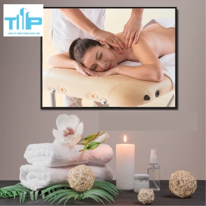 Khung tranh tráng gương - Spa - Massage toàn diện
