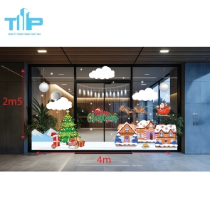 Biến Ô Cửa Thành Góc Giáng Sinh Thần Tiên Với Decal Noel Độc Đáo! mẫu 33