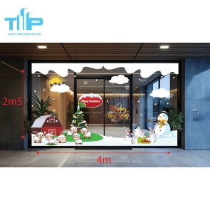Trang Trí Noel Cực Xinh – Biến Cửa Kính Thành Xứ Sở Giáng Sinh! mẫu 34