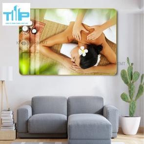 Khung tranh tráng gương - Spa massage cổ vai gáy 