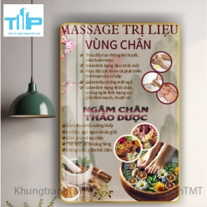 Khung tranh tráng gương cao cấp massage  thư giãn dành cho spa, thẩm mỹ viện
