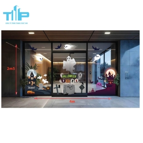 Decal Halloween  Siêu Đẹp – Trang Trí Shop, Quán Café Cực Hút Khách Mẫu 3