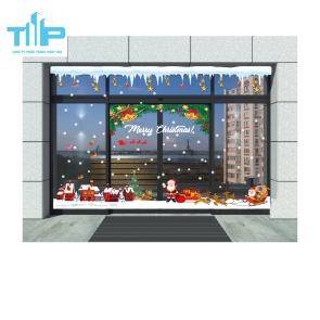 ❄️ Trang Trí Cửa Kính Noel – Bộ Decal Ông Già Noel & Tuần Lộc Độc Đáo mẫu 26