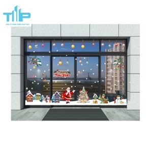 🌟 Decal Noel Hình Ông Già Noel, Tuần Lộc & Ngôi Làng Tuyết Siêu Đẹp mẫu 28
