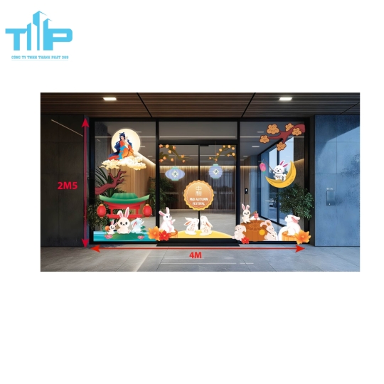 decal trang trí trung thu mẫu 2