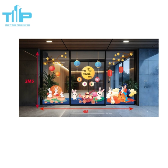 decal trang trí trung thu mẫu 3