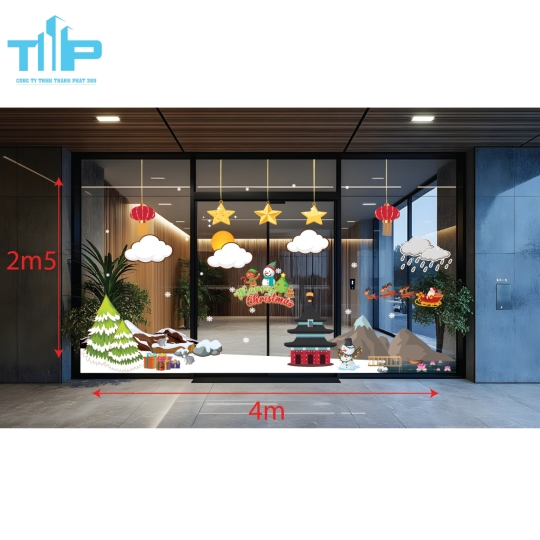 Không Gian Giáng Sinh Đầy Màu Sắc Nhờ Decal Noel Chất Lượng Cao! mẫu 37