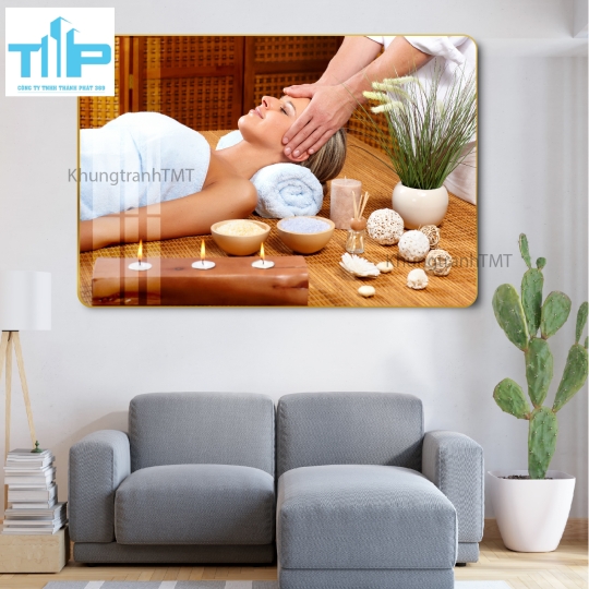 Khung tranh tráng gương - Spa massage thư giãn