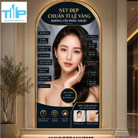 Tranh vòm tráng gương nguyên nhân nám - tàn nhang decor thẩm mỹ viện, spa hiện đại