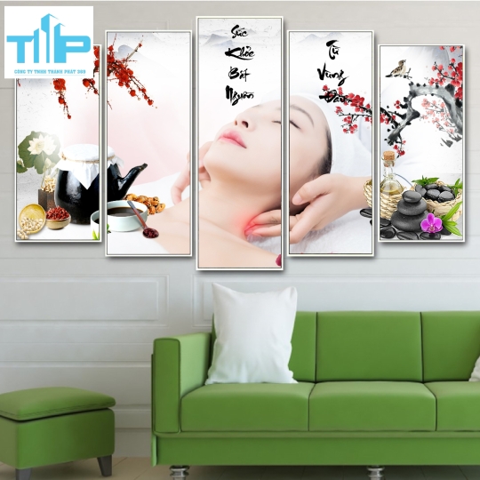Khung tranh tráng gương- Bộ 5 tranh thế giới dưỡng sinh