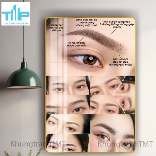 tranh tráng gương tinh sảo đẹp mắt cho spa thẩm mỹ viện về phun và xăm môi