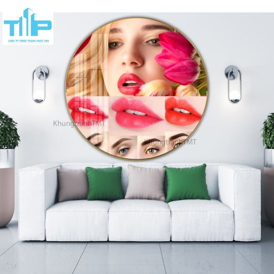 Khunh tranh tráng gương - Tranh tròn phun xăm mày và môi