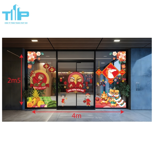 Mẫu mới  2026 - Bộ Sưu Tập Decal Tết Mới Nhất 2026   mẫu 54